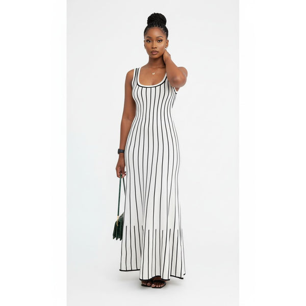 Fashion Stripe Patchwork Knitted Maxi Dresses – YELLOW SUB TRADING