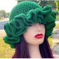 Crochet Pleated Ruffles Knitted Hat