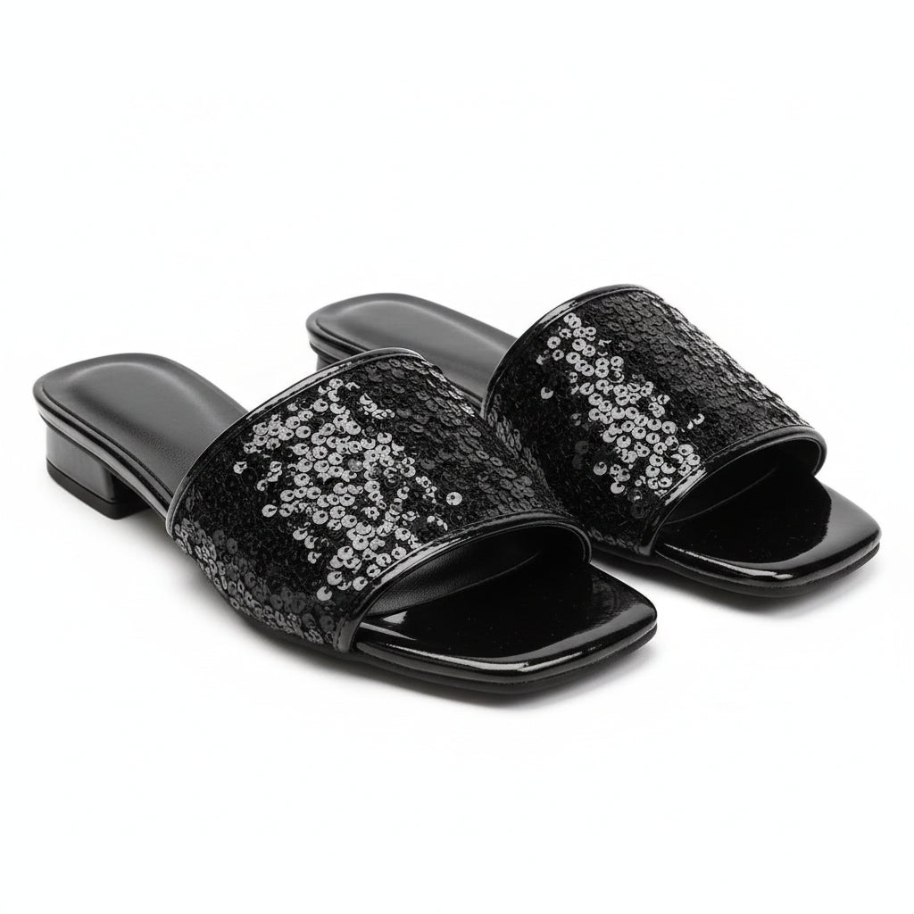 High Heel Sandals With Sparkling Sequins Shoes