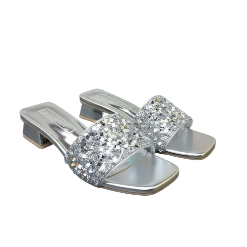 High Heel Sandals With Sparkling Sequins Shoes