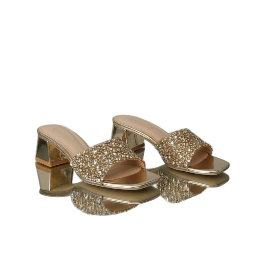 High Heel Sandals With Sparkling Sequins Shoes