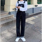 Casual Stretch Adjustable Denim Bib Overalls Cargo Jeans Jumpsuit