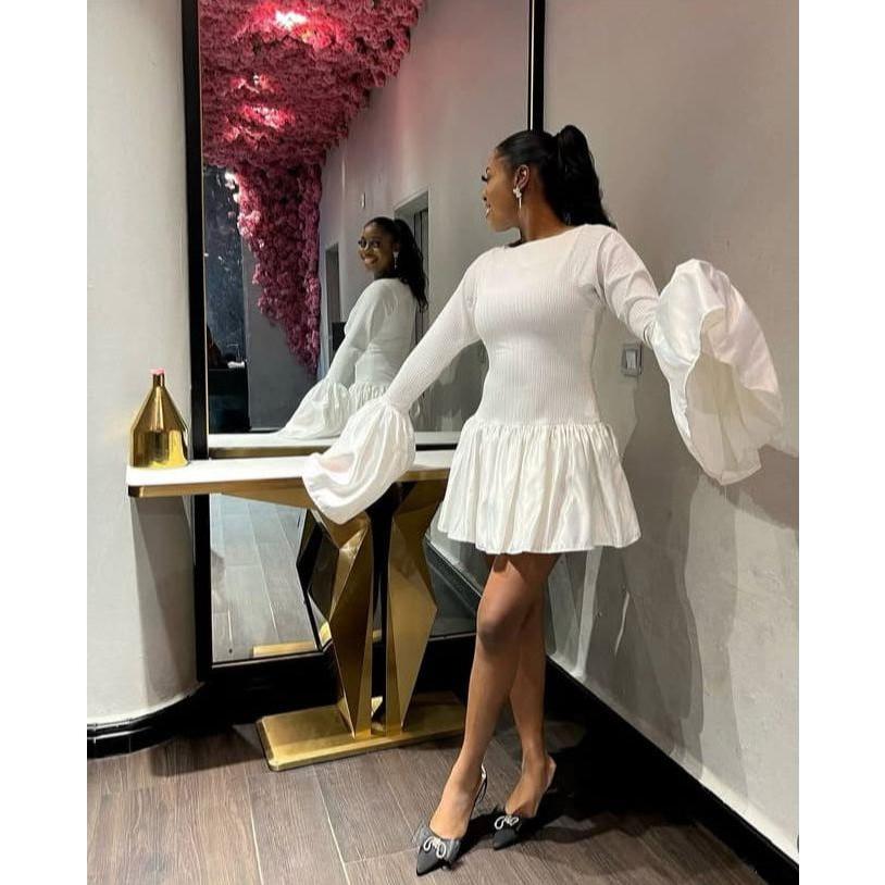 Bodycon A-Line Flowy Ruffle Mini Cocktail Dress