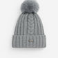 Warm Winter Hat with Faux Fur Bobble Beanie Hat