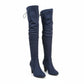 Long Thick Heel Boots