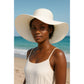Diamond Pearls Decor Wide Brim Straw Hat