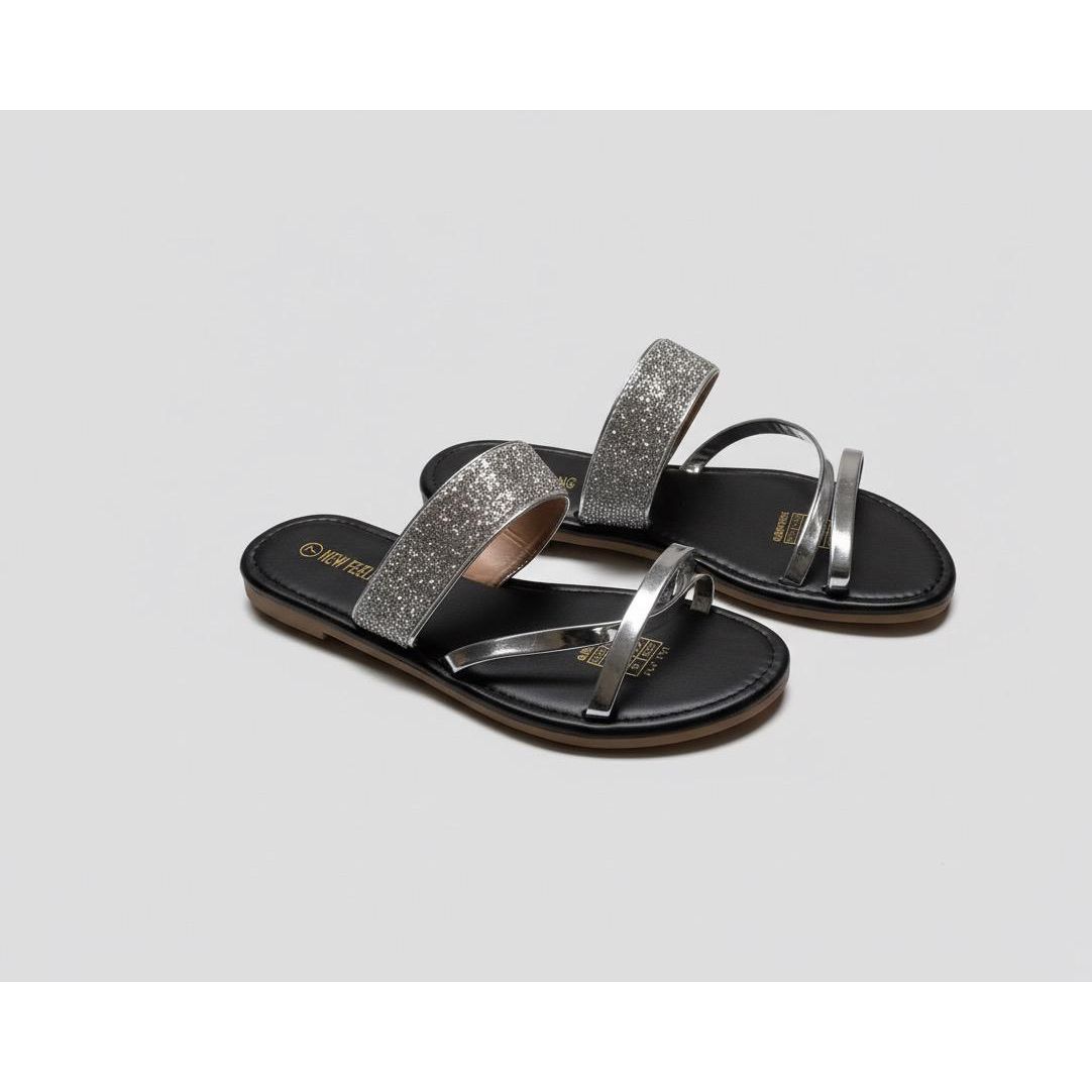 Comfortable & Fashionable Rhinestone Flat Sandals