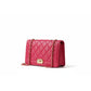 Mini Twist Lock Design Textured Flap Square Bag