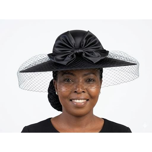 Luxury Black Fascinator Special event Pillbox Hat