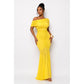 Plus Size Off Shoulder Draped Fitted Dress