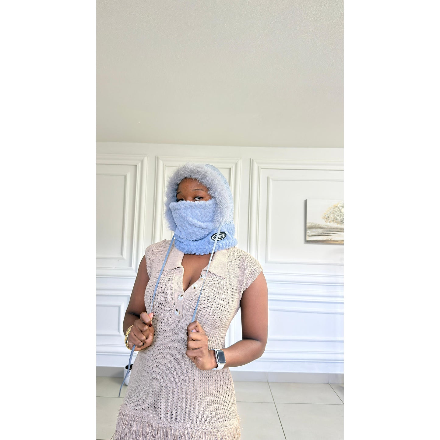 Winter Faux Fur balaclava Hood
