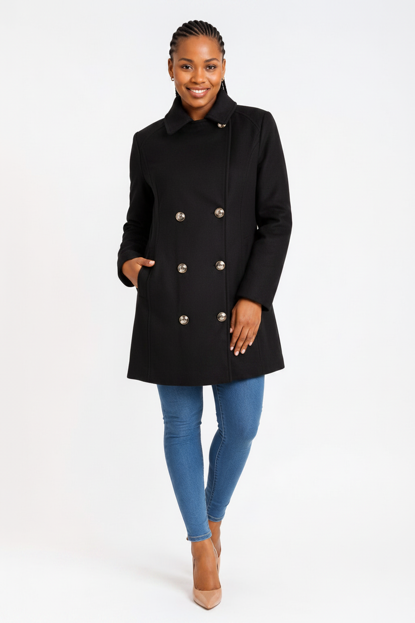 Turn-Down Collar Coat