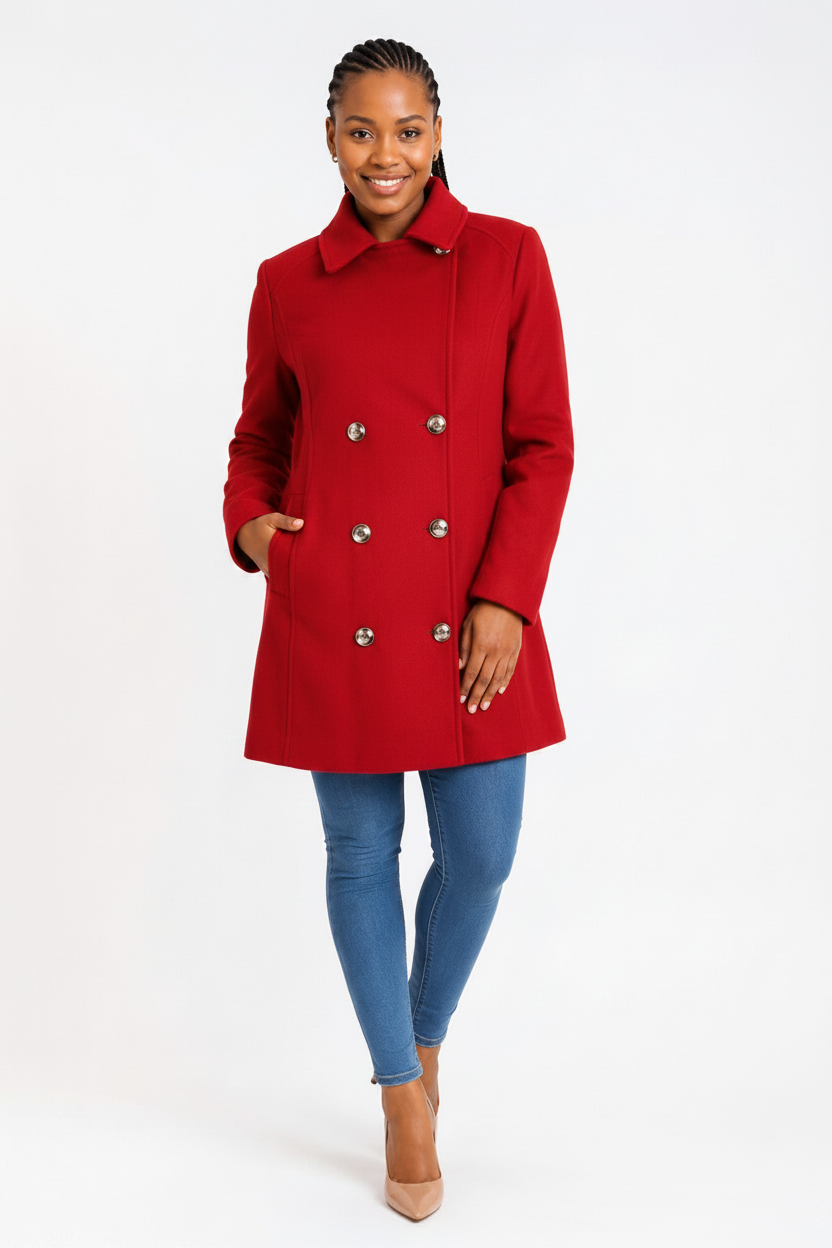 Turn-Down Collar Coat