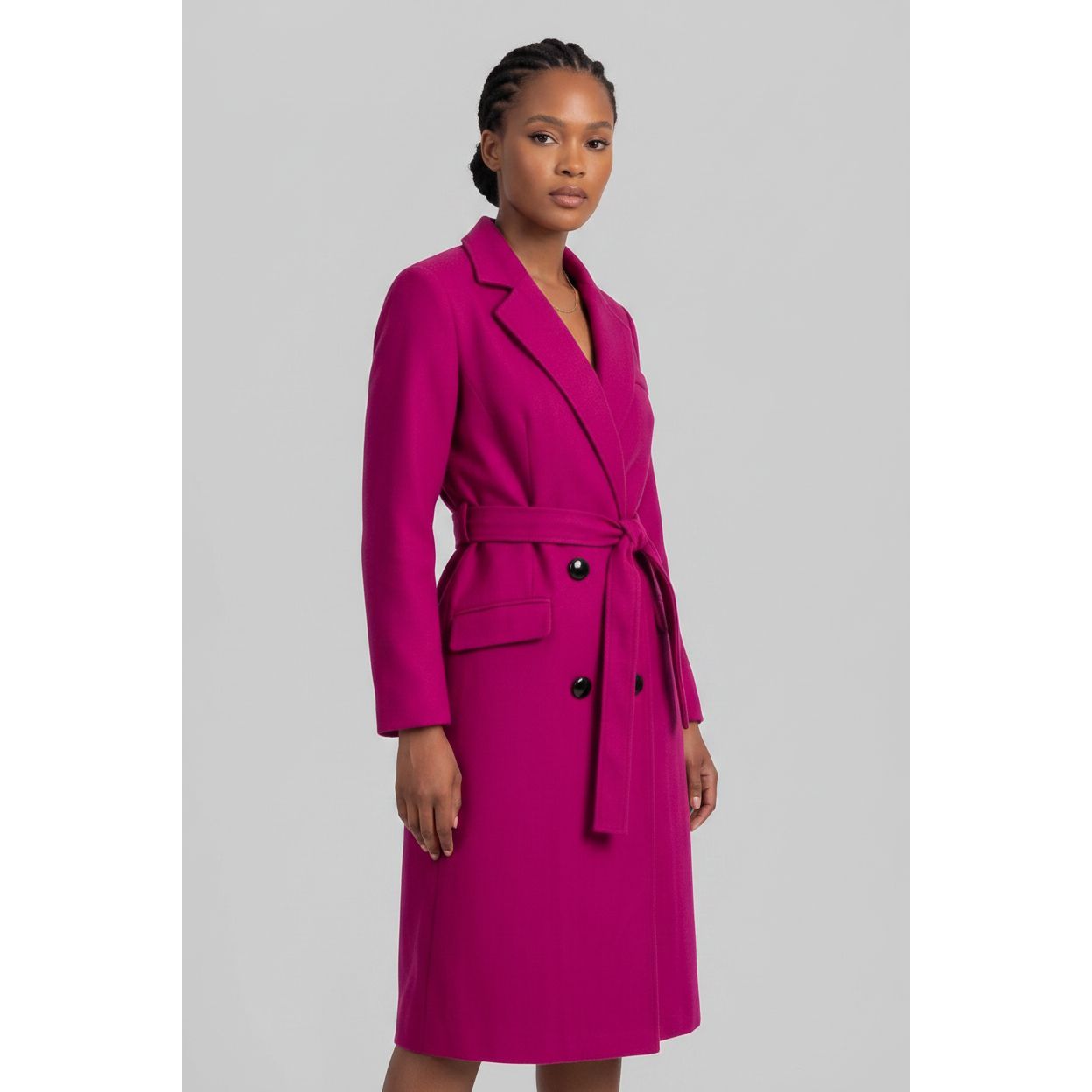 Button Detailed Long Winter Coat