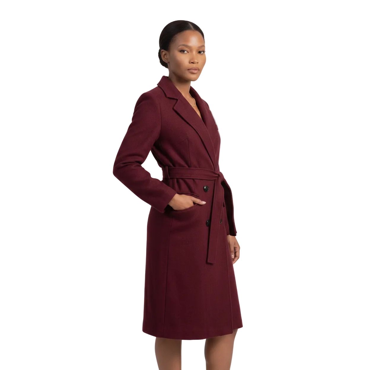 Button Detailed Long Winter Coat