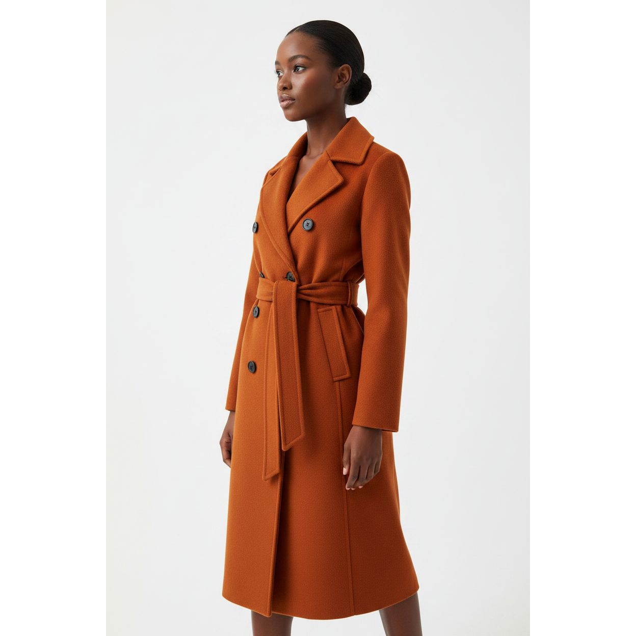 Button Detailed Long Winter Coat