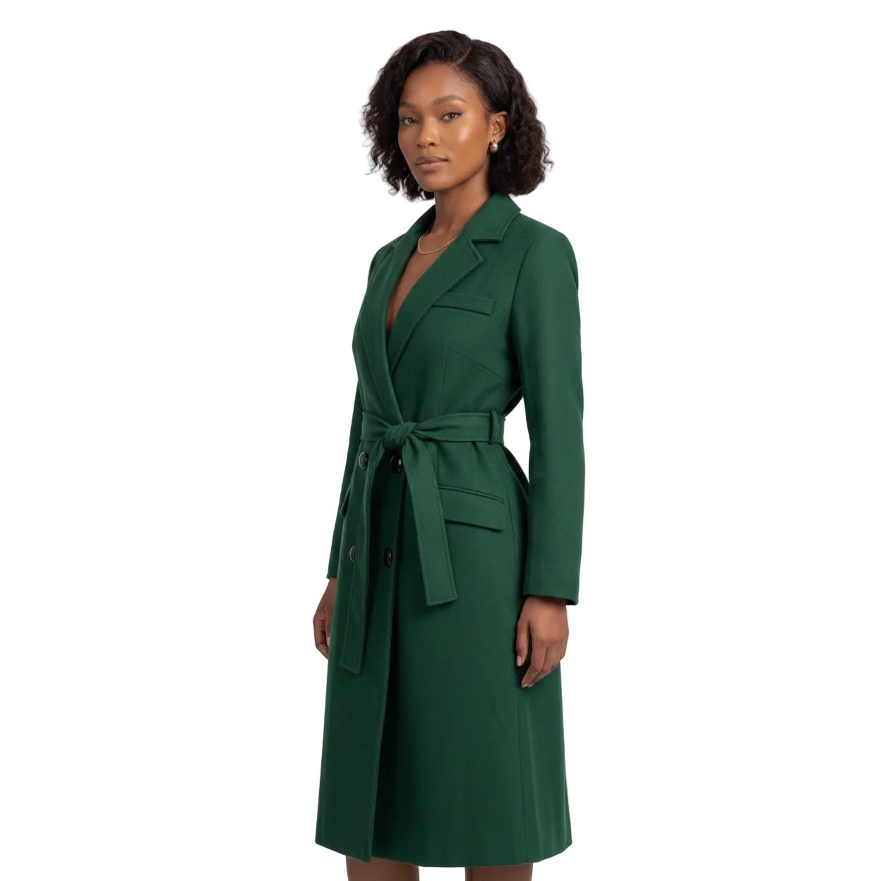 Button Detailed Long Winter Coat