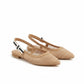 Slingback Mesh Heels Feature a Pointed Toe