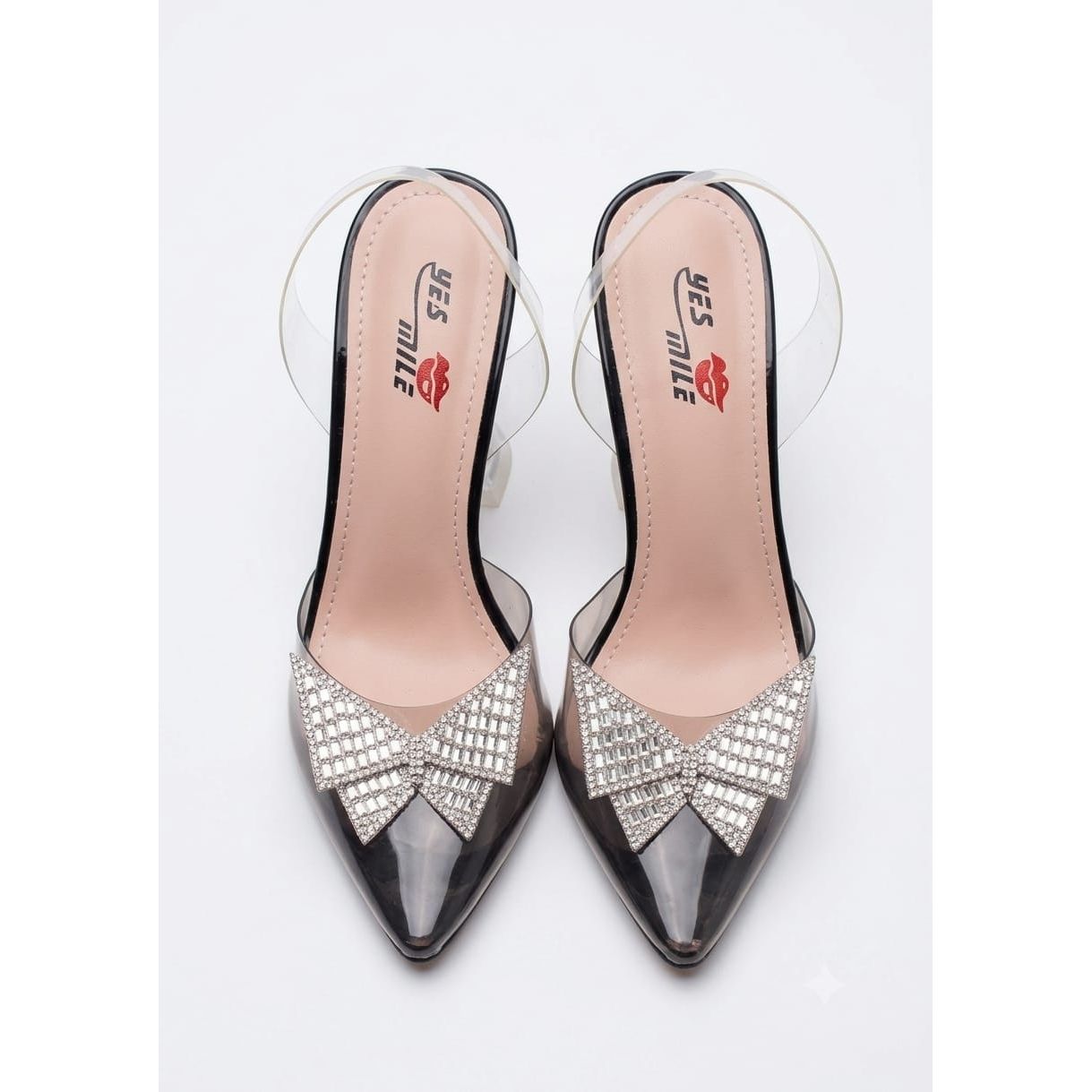 Women's Crystal Clear PVC High-Heel Sandals