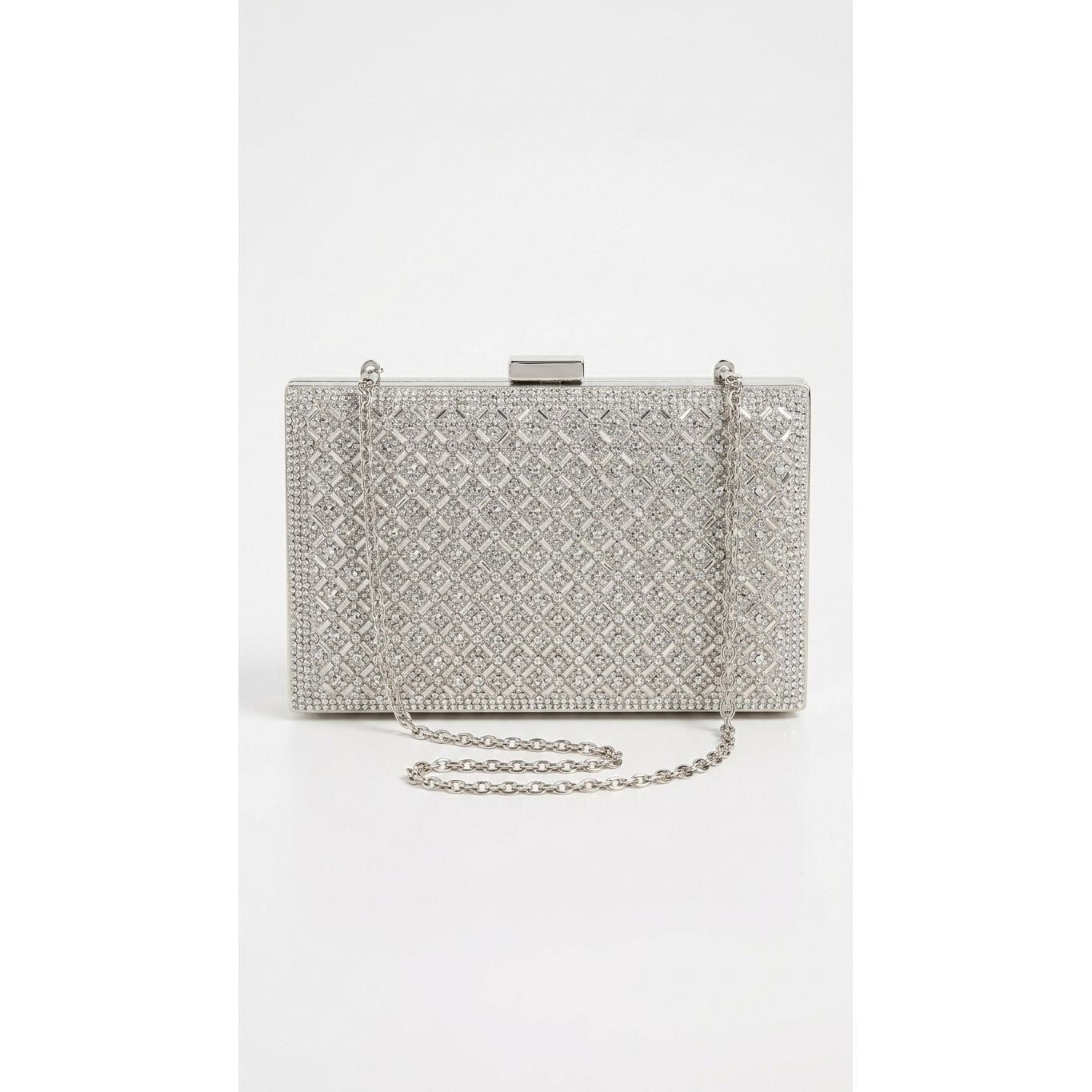 Gold Crystal Lattice Evening Clutch Bag – Formal Occasion Purse