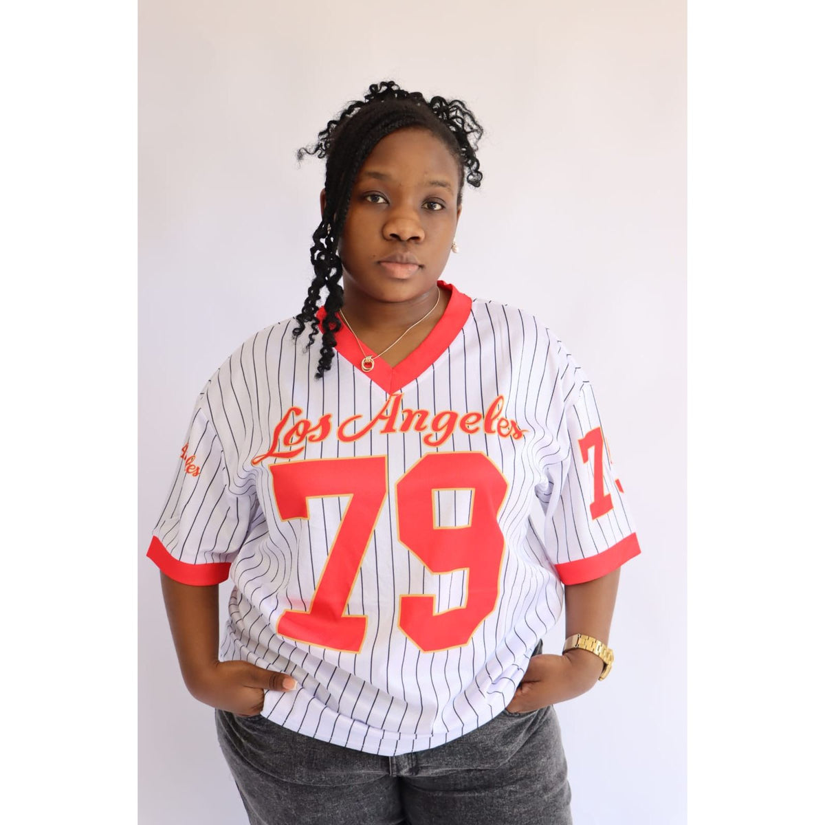 Striped Los Angeles 79 Oversized T-Shirt