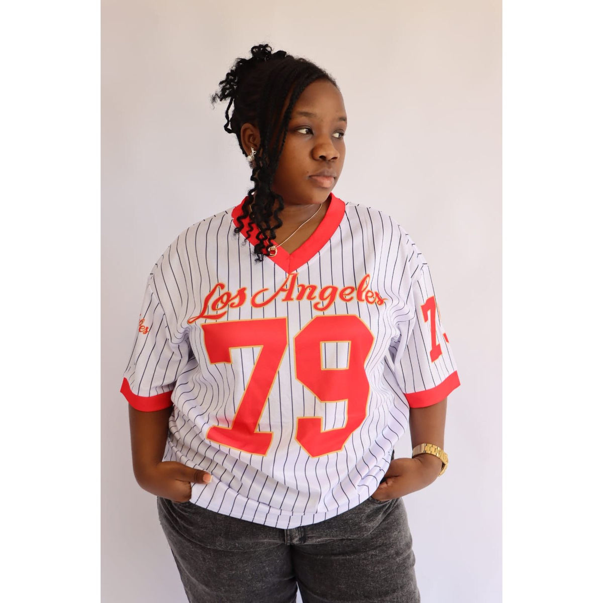 Striped Los Angeles 79 Oversized T-Shirt