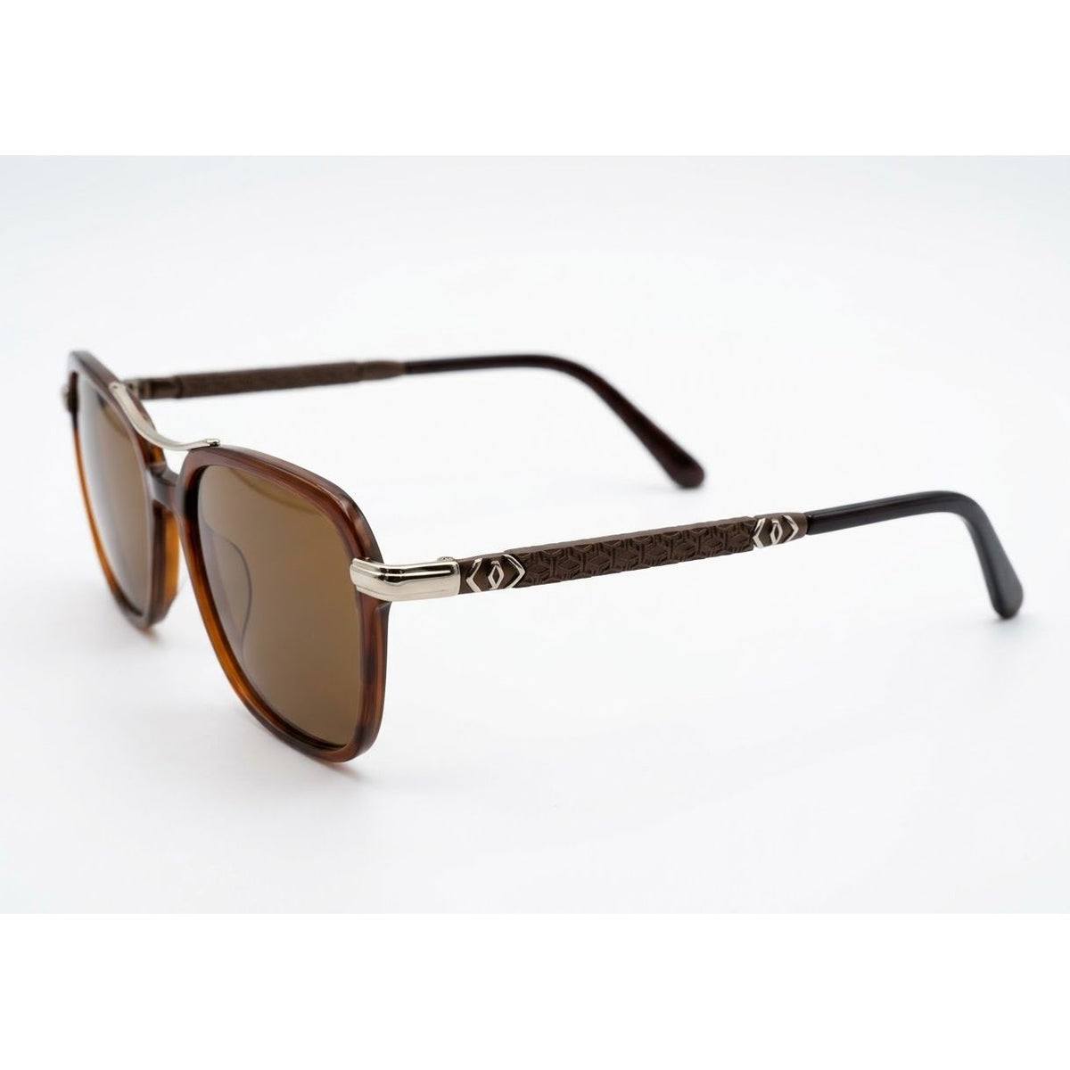 Square Aviator Metal Sunglasses with Gradient Lenses
