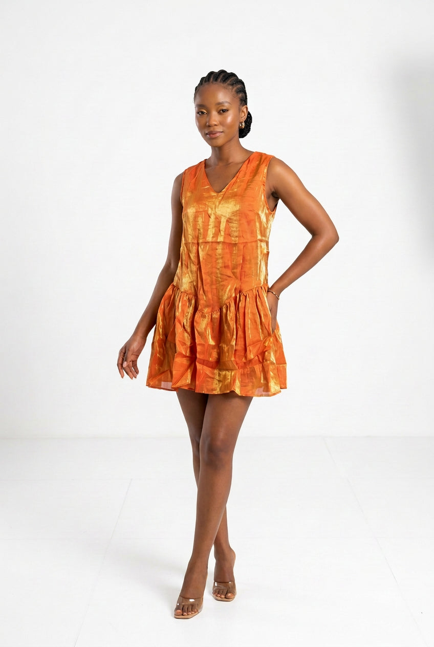 Women's Sleeveless V-Neck Mini Dress