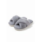 Women's Plush Criss-Cross Strap Slippers