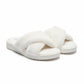 Women's Plush Criss-Cross Strap Slippers
