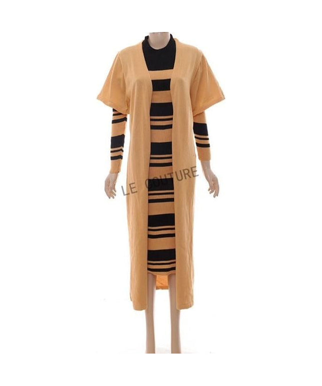 Vintage Striped Dress and Cover Set