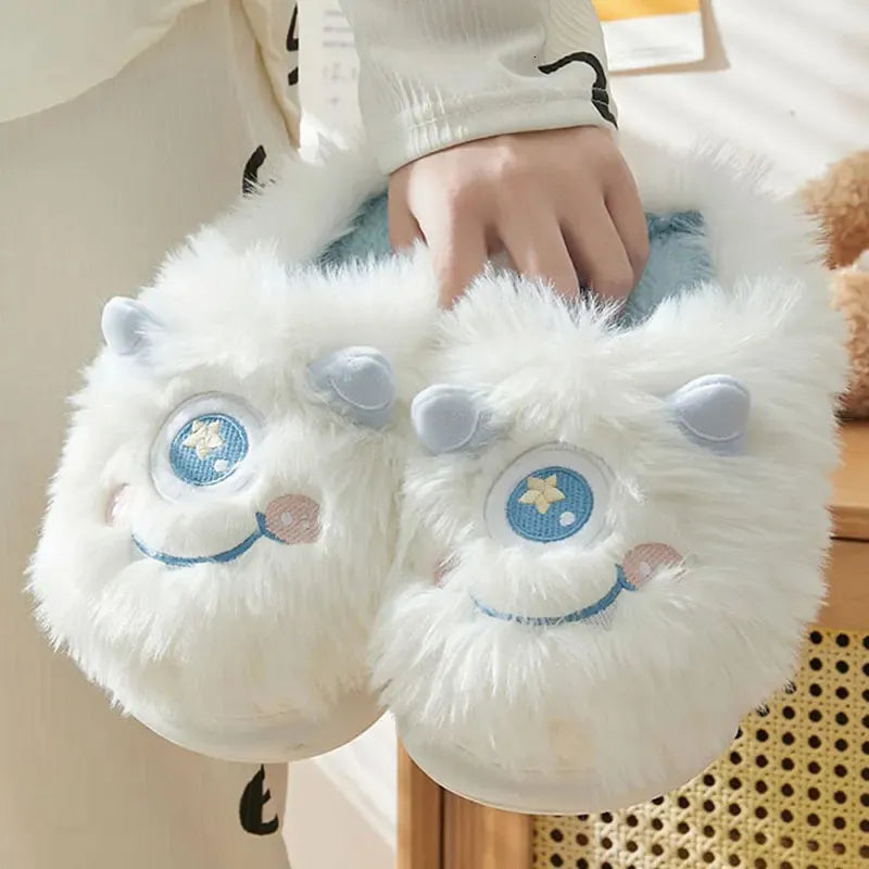 One-Eyed Elf Soft Fur Winter Slippers