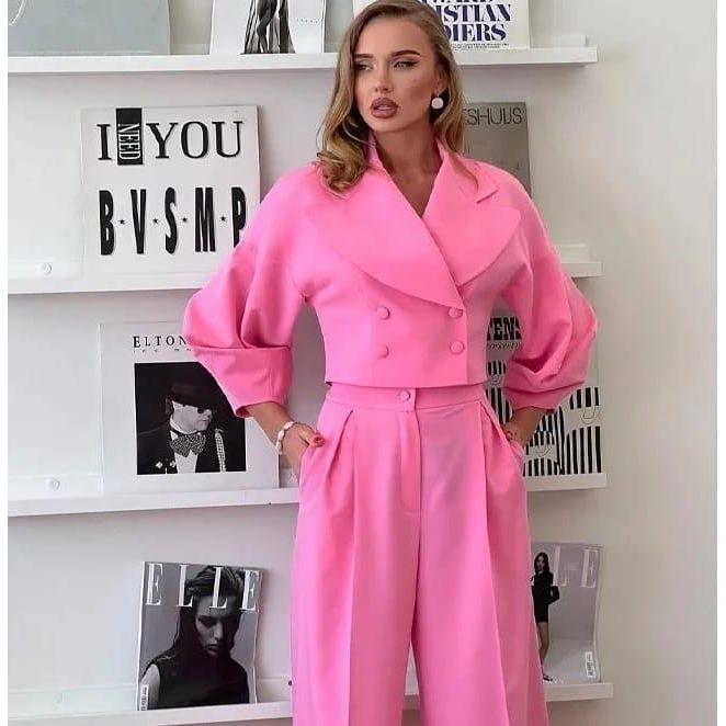 Vintage Buttoned Top & Pant Set