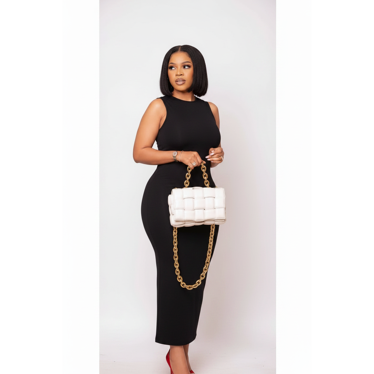 Sleeveless Bodycon Back-Slit Dress