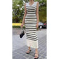 Knitted V-Neck  Sleeveless Dress