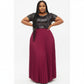 High Waisted Pleated Skirt and Gliter Top Set