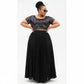 High Waisted Pleated Skirt and Gliter Top Set