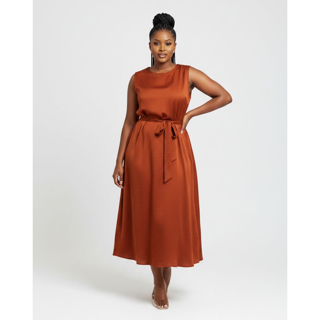 Sleeveless Round Neck Maxi Dress