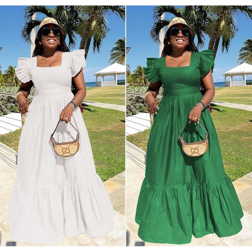 Square Neck Maxi dress – YELLOW SUB TRADING