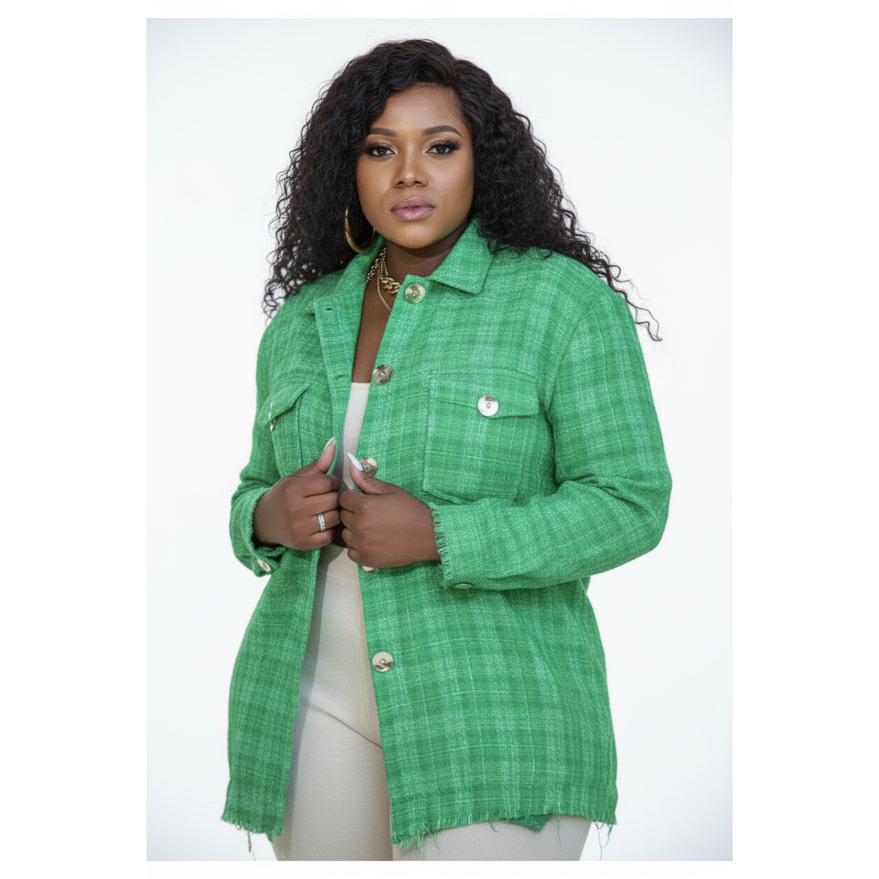 Long Sleeve Buttoned Jacket