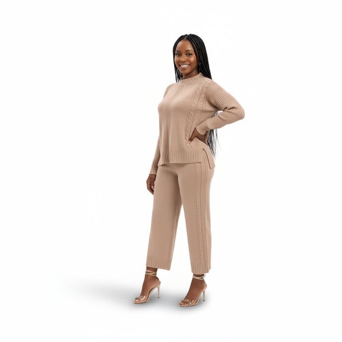 Chiquease Simple Casual 2 Piece Winter Set