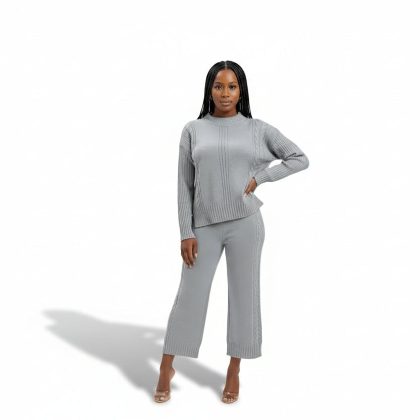 Chiquease Simple Casual 2 Piece Winter Set
