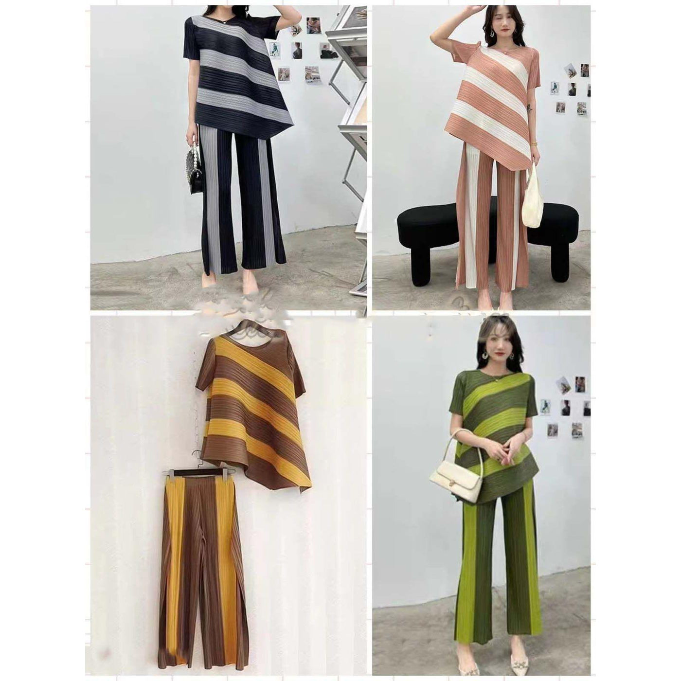 Multicolored top and short main image 0