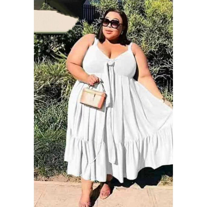 Sleeveless Plus Size Bubbles Dress — YELLOW SUB TRADING