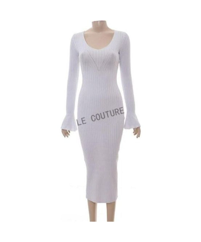 Knitted Bodycon Long Sleeve Dress