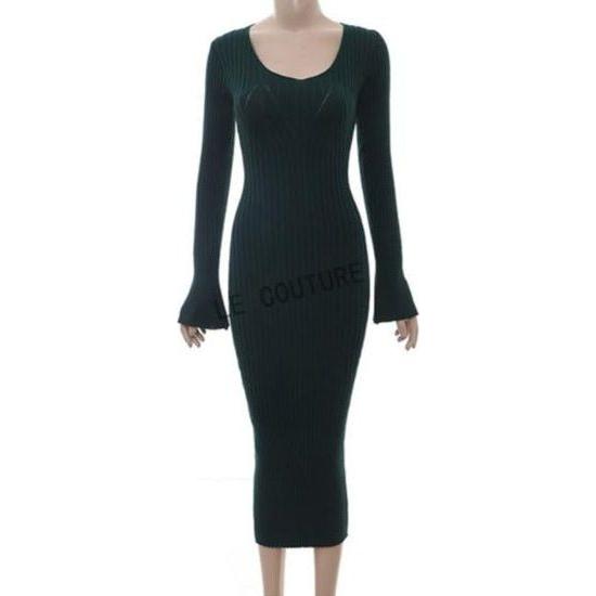 Knitted Bodycon Long Sleeve Dress