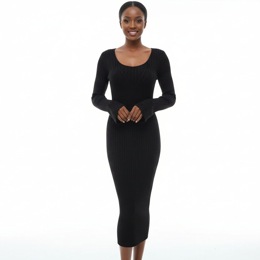Knitted Bodycon Long Sleeve Dress