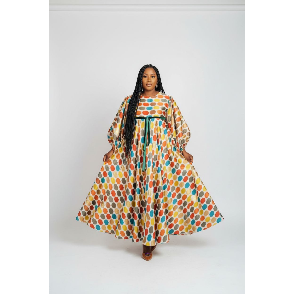 Long Sleeve Round Neck Dress