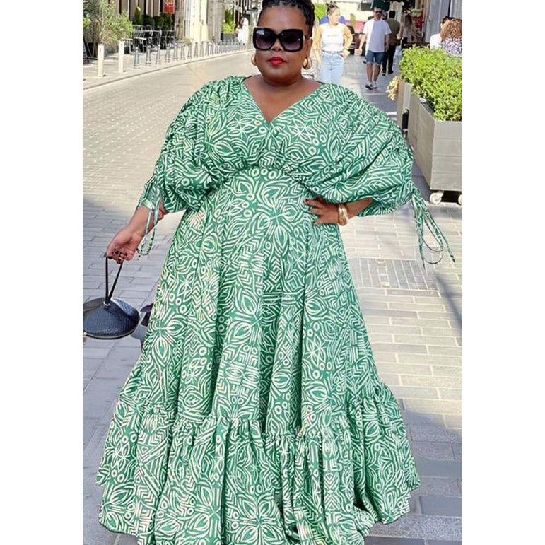 Long Sleeve V-Neck Maxi Dress