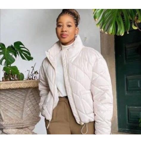 Pocket Elastic Waist Warm Jacket